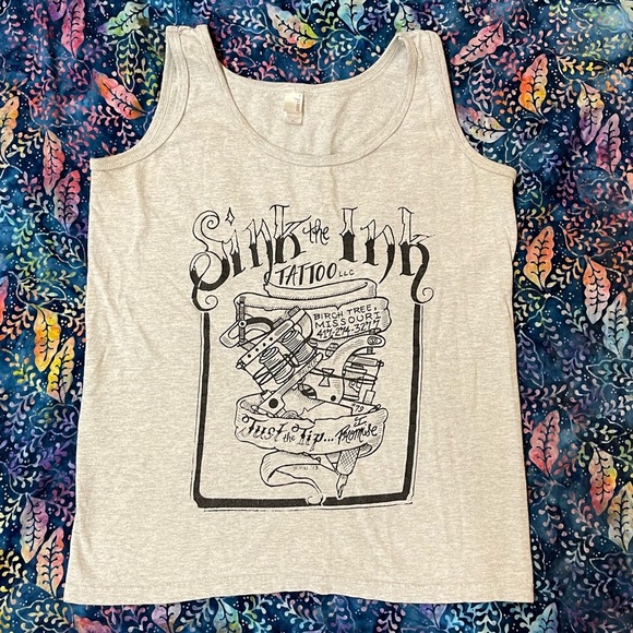 Sink The Ink Tattoo LLC Shop Local Tattoo Shop Tank Size Small - Picture 1 of 3